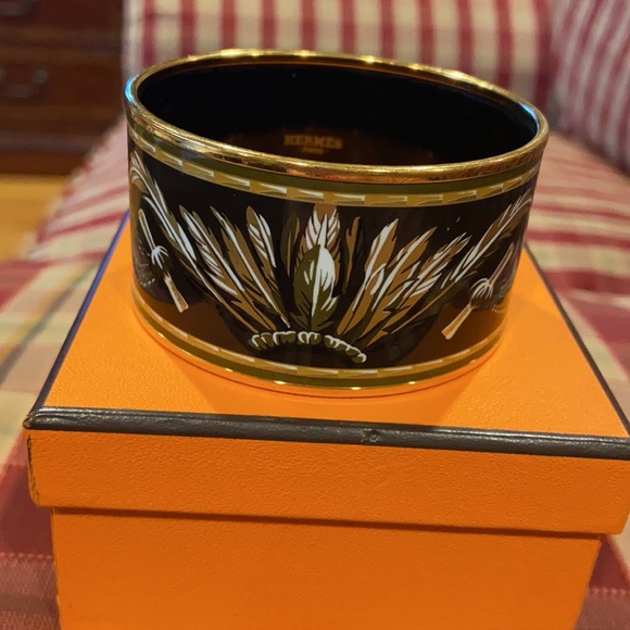 Authentic Hermès wide enamel bracelet - Picture 2 of 10